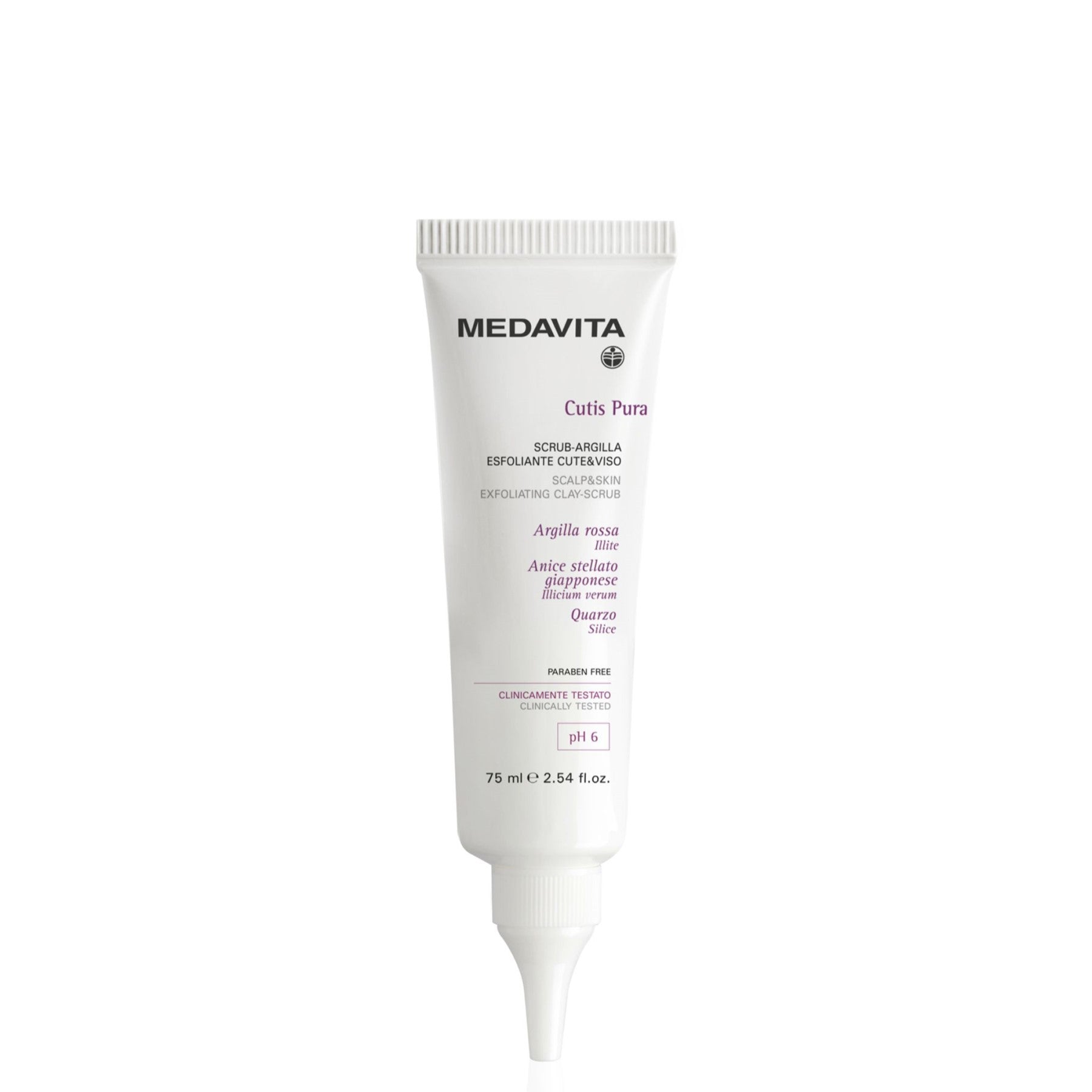 Gommage exfoliant à l'argile "Cutis Pura" - Pour cuir chevelu et visage (75ml/2.54oz)