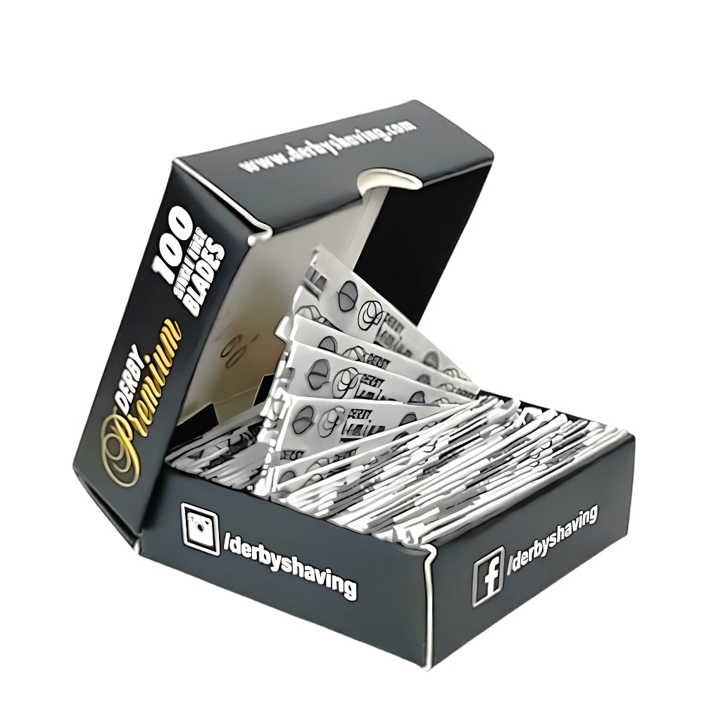 Derby Premium Single Edge Blades for Barber Razors (100 Blades)