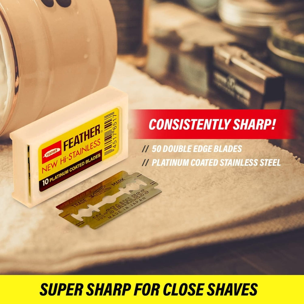 New Hi-Stainless Double Edge Razor Blades (10 Blades)