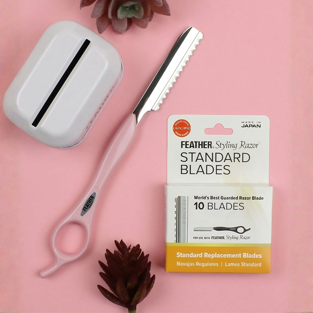 Lames de remplacement "Feather Standard Blades" - Pour les razoir Feather (Paquet de 10)