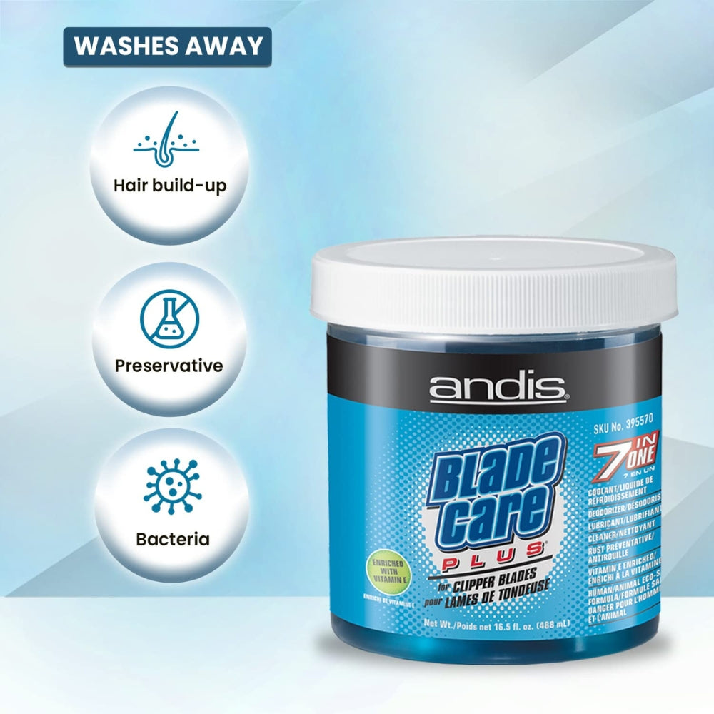 Andis - Nettoyant 7 en 1 en pot "Blade Care Plus" - Pour lames de tondeuses (473.2g/16.0oz)