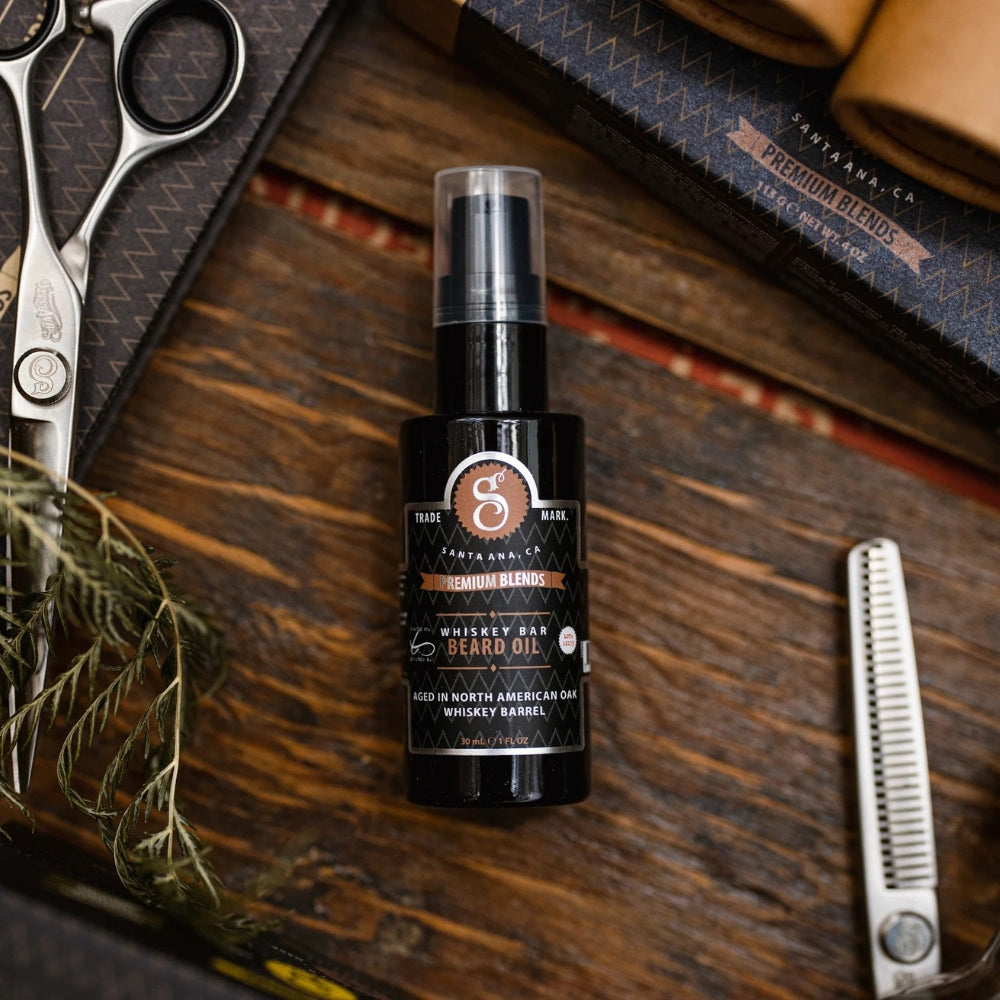 Huile à barbe "Premium Blends Beard Oil" - Whisky bar (30ml/1.0oz)