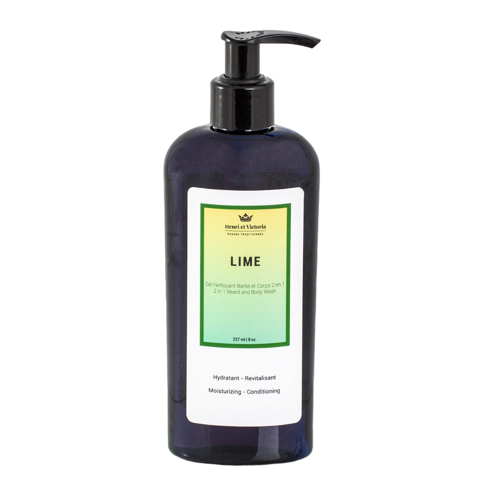 Gel nettoyant 2 en 1 barbe et corps "Lime" (228g/8.0oz)