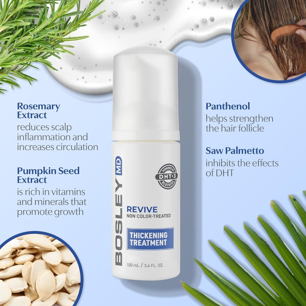 Traitement épaississant "BosRevive" - Pour cheveux visiblement clairsemés, naturels, non teints (100ml/3.4oz)