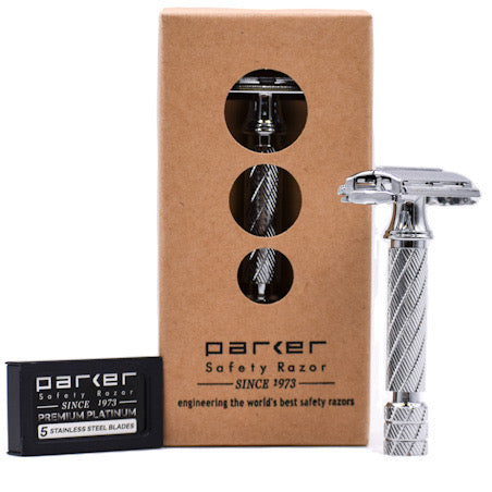 Rasoir de sûreté 87R avec ouverture papillon - Chromé