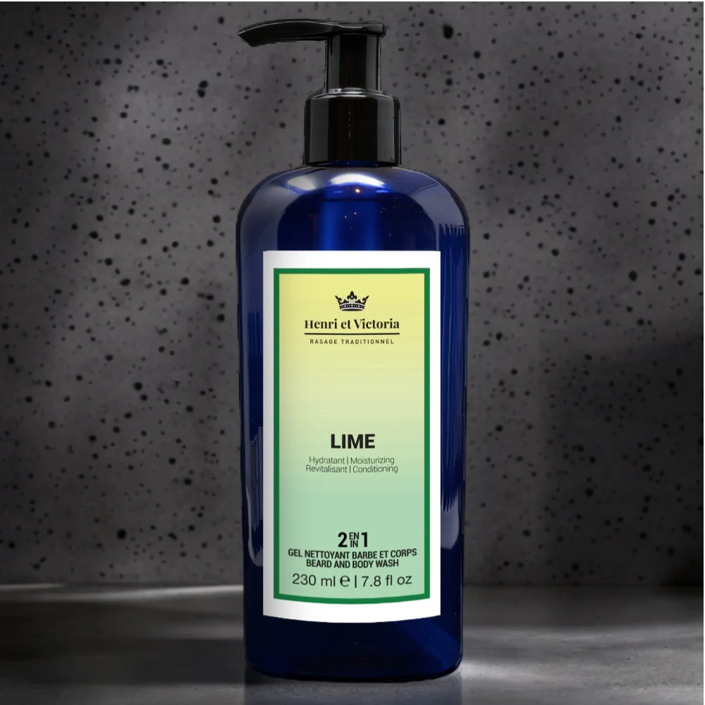 Gel nettoyant 2 en 1 barbe et corps "Lime" (228g/8.0oz)