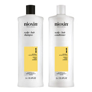 System 1 Scalp + Hair Shampoo & Conditioner Duo - For Natural Hair with Light Thinning (2x 1000ml/33.8oz)
