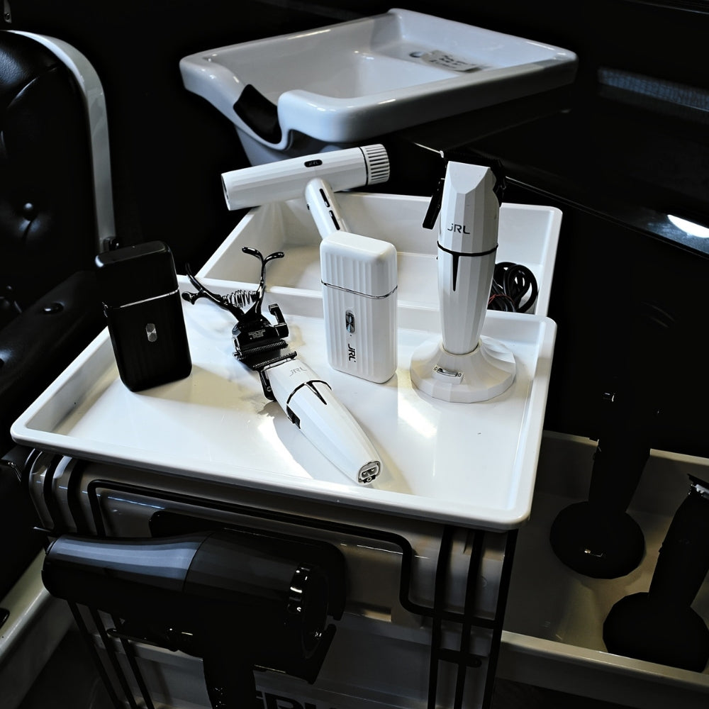 JRL Professional - Cordless Clipper with Lithium-Ion Battery "ONYX GHOST FF 2020C-BW Clipper" - White