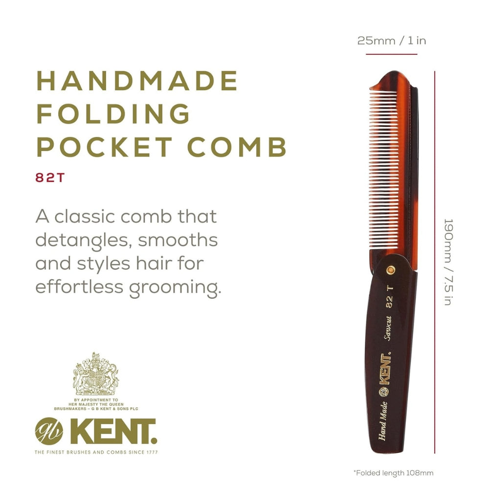 82T Folding Comb,fine (90mm/3.5")