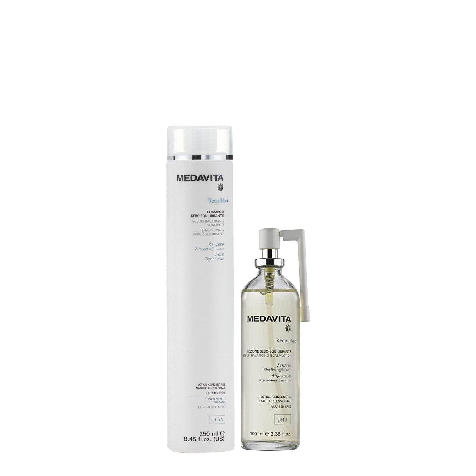 Ensemble sébo-équilibrant "Solution Requilibre" Shampoing et Lotion - Pour cuir chevelu gras (250ml/8.45oz et 100ml/3.38oz)