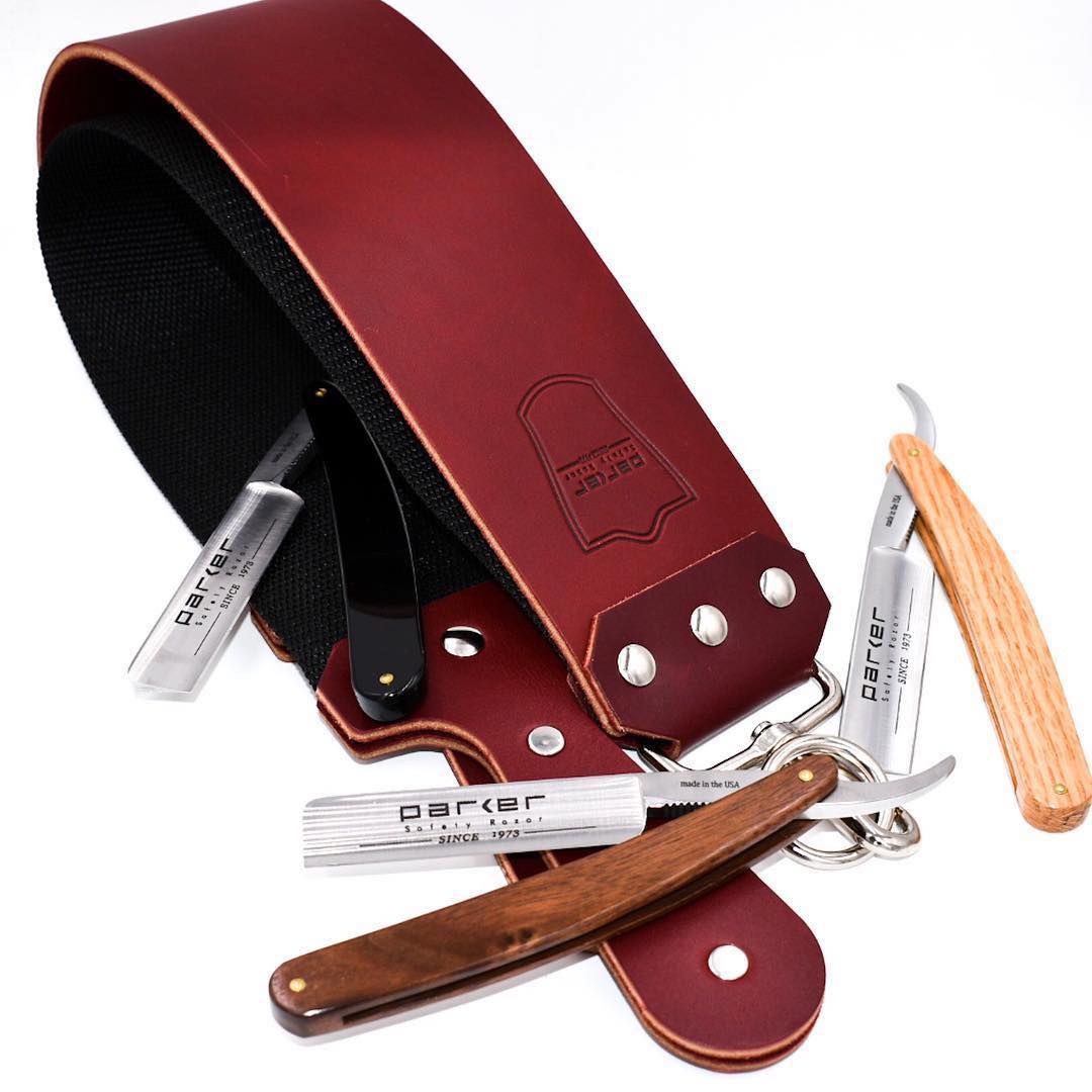 Courroie d'affûtage en cuir latigo - Pour rasoir droit (7.6cm/3" x 71.1cm/28") Brun