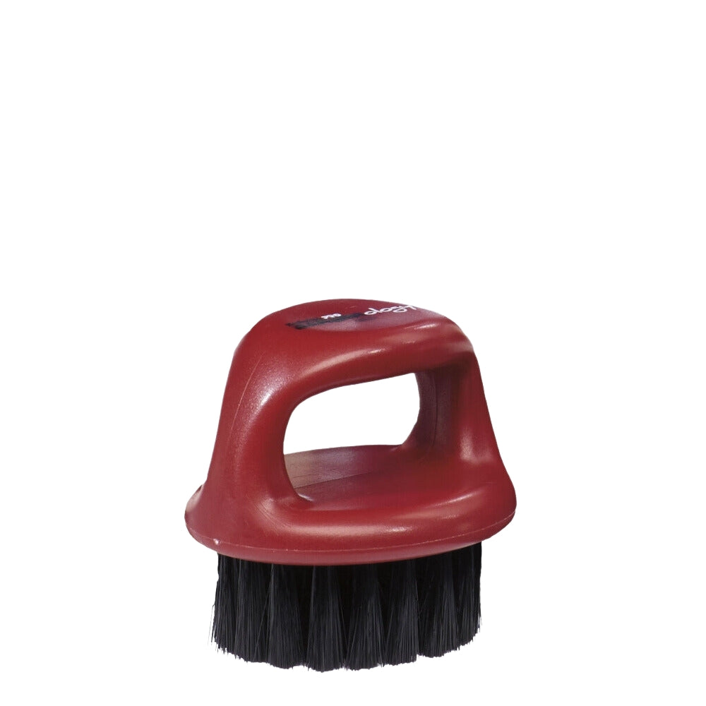 Brosse à anse pour dégradée "Barberology Fade Knuckle" avec poils en nylon moyens - Rouge