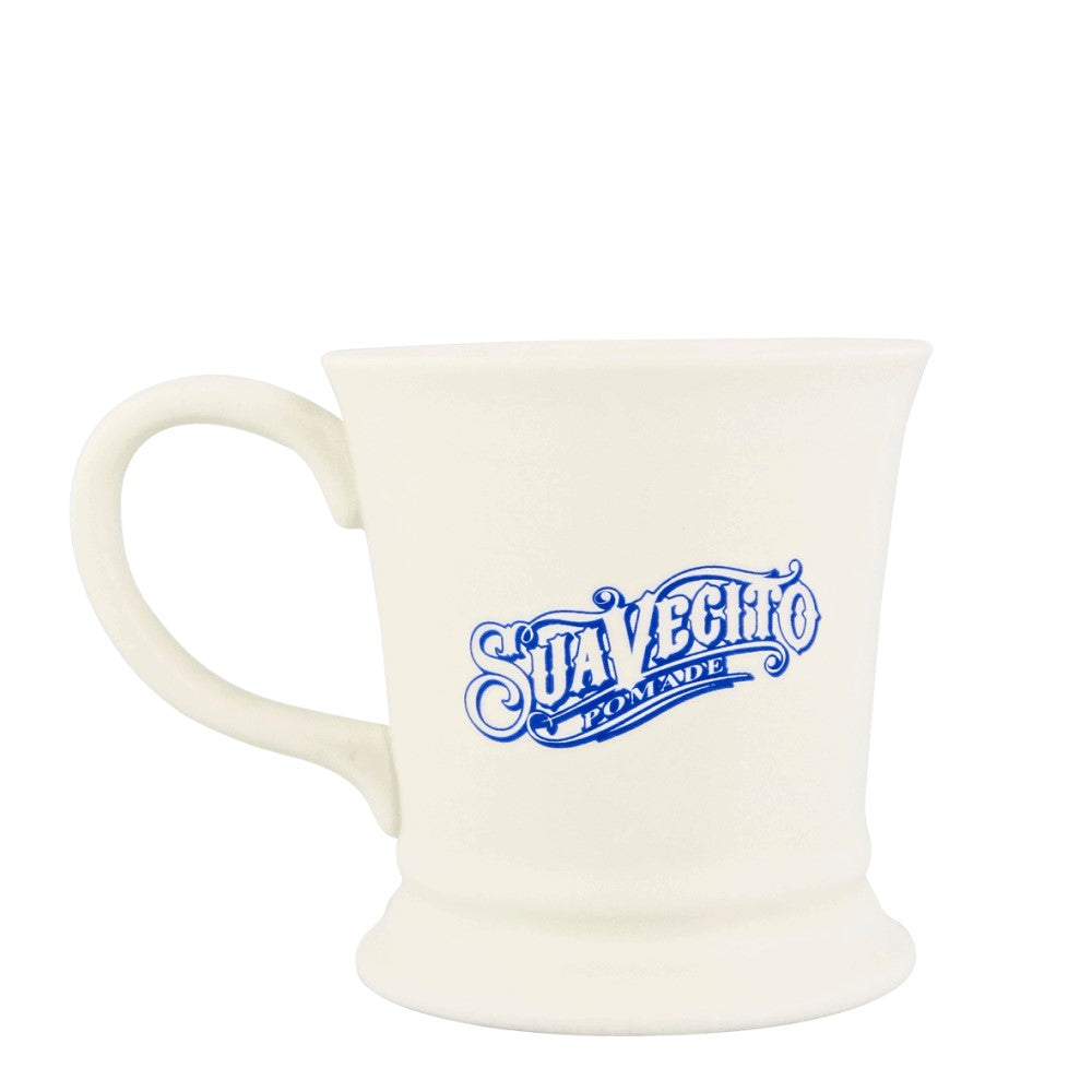 Tasse moustache en céramique de 16oz - Blanche