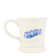 Tasse moustache en céramique de 16oz - Blanche