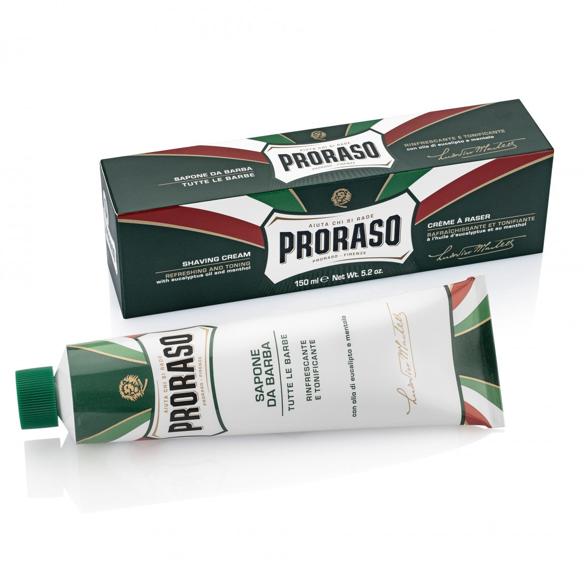 Savon à raser en tube à l'huile d'eucalyptus et au menthol (150ml/5.2oz)