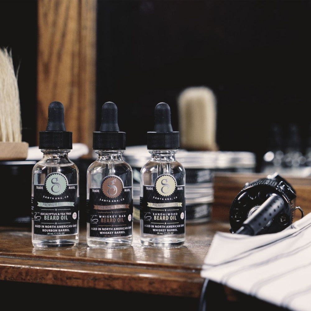 Huile à barbe "Premium Blends Beard Oil" - Arbre à thé et eucalyptus (30ml/1.0oz)