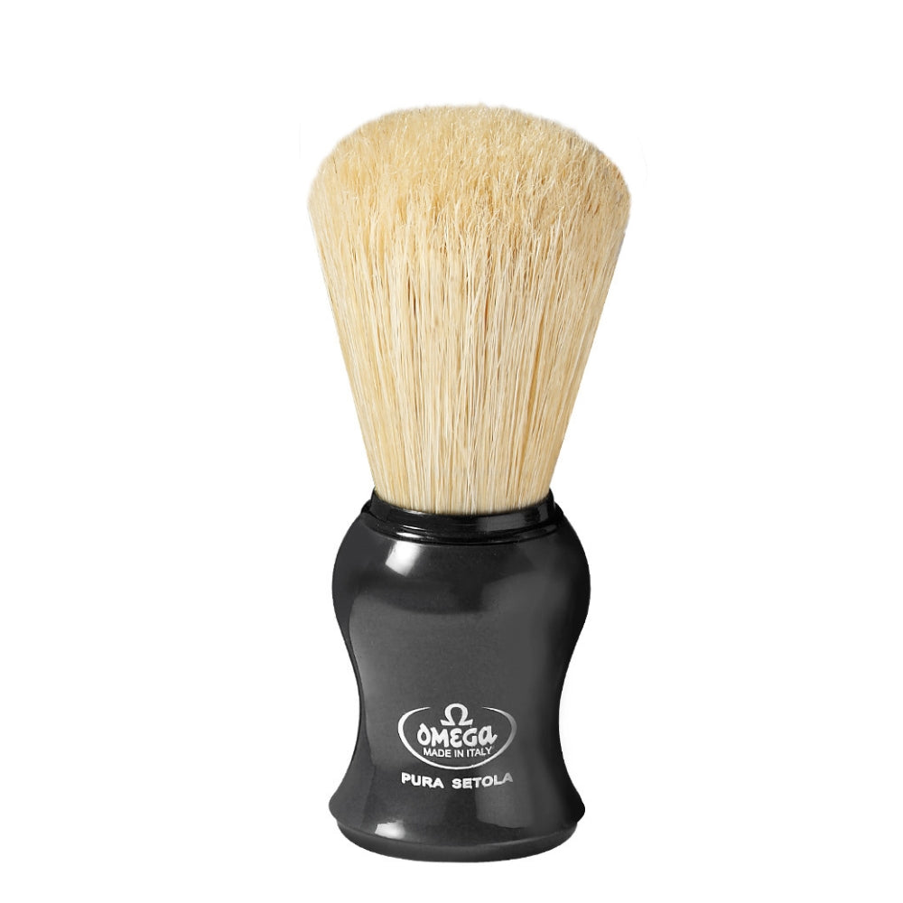 Blaireau "Pure Hog Bristle" #10065 Pure poils de porc et manche en plastique noir - Medium (23mm/0.90")