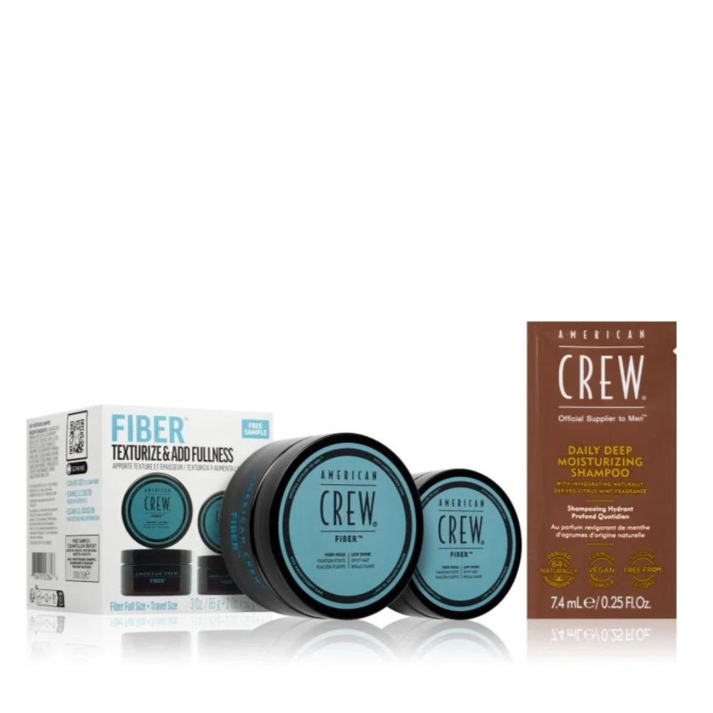 Duo cire coiffante "Fiber" - Tenue forte et effet mat (85g/3.0oz, 50g/2.0oz)