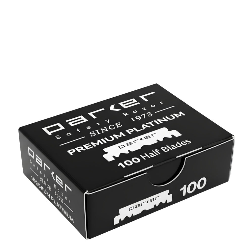 Demi-Lames pour rasoir de barbier "Premium Platinum" (100 Lames)