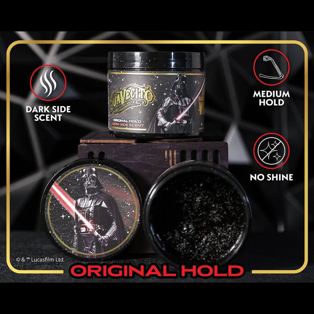 Suavecito X Star Wars - Pommade "Original Hold" Édition Darth Vader Dark Side - Tenue et brillance moyenne (113ml/4.0oz)