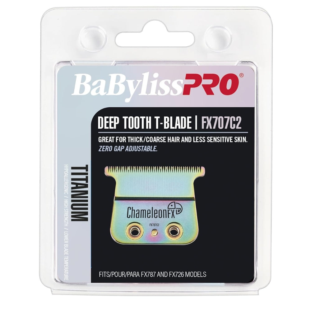 Lame de rechange pour tondeuse FX787 Lame en T à dents profondes de 2mm "FX707C2" Titanium - Chamelon