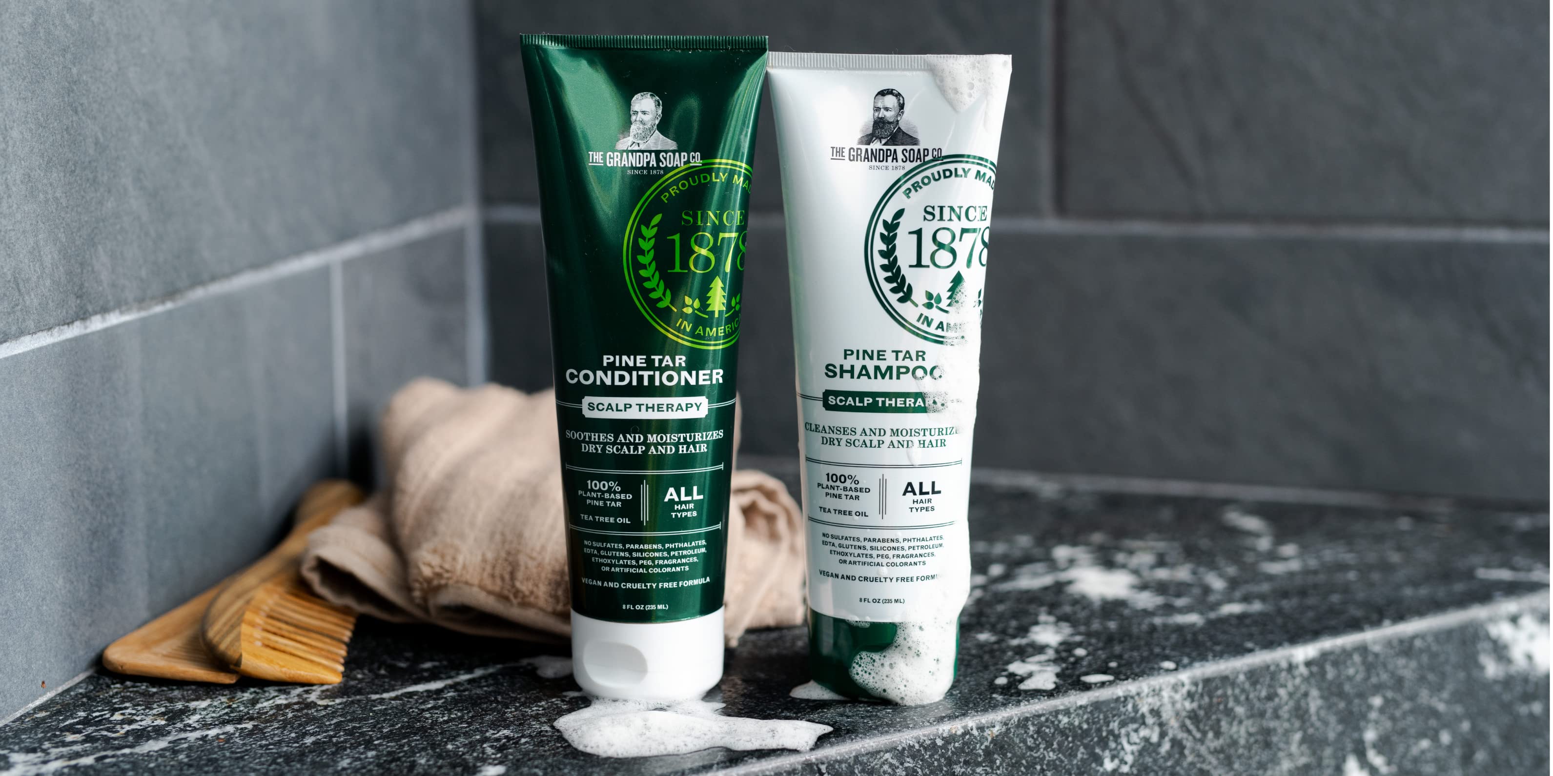 Revitalisant "Pine Tar Scalp Therapy" apaise et hydrate - Pour le cuir chevelu et les cheveux secs (235ml/8.0oz)