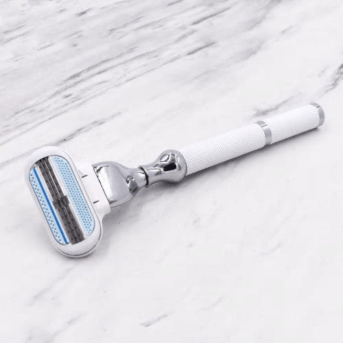 Rasoir 77L compatible avec les lames Gillette Venus - Blanc et chrome