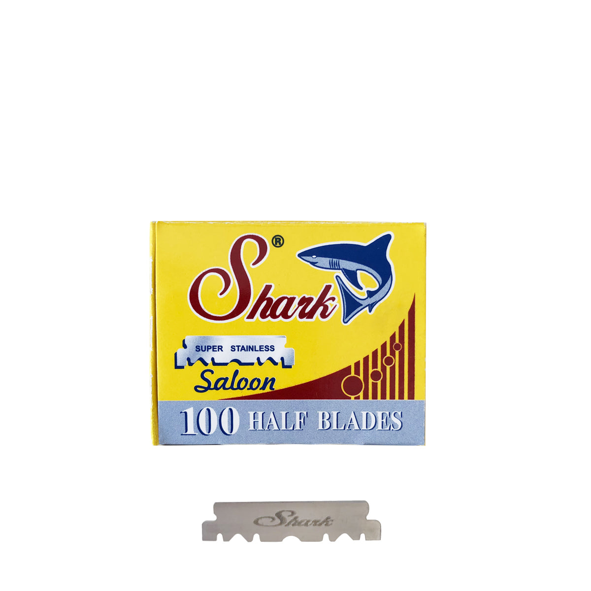 Demi-lame "Shark Super Stainless Half Blades" pour rasoir de barbier (100 lames)