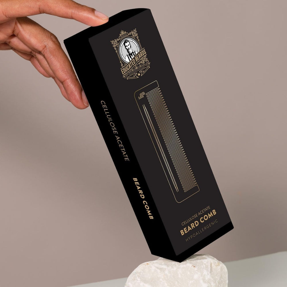 Peigne à barbe en acétate de cellulose (12.7cm/5.5")
