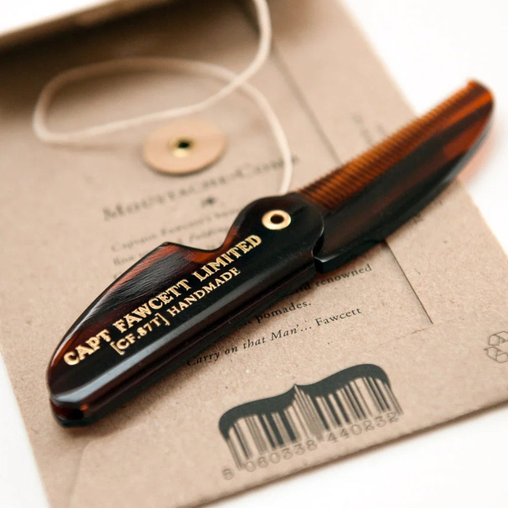 Peigne à moustache de poche pliable CF.87T (117mm/4.6")