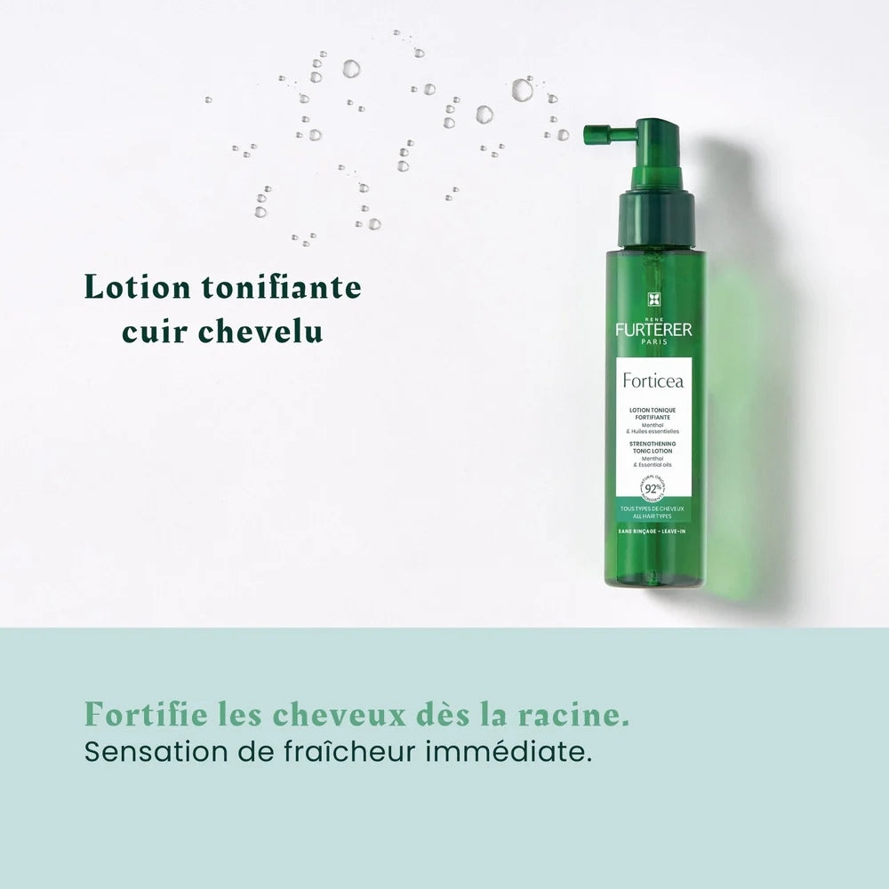 Lotion tonique fortifiante "Forticea" menthol et huiles essentielles - Pour tous types de cheveux (100ml/3.3oz)