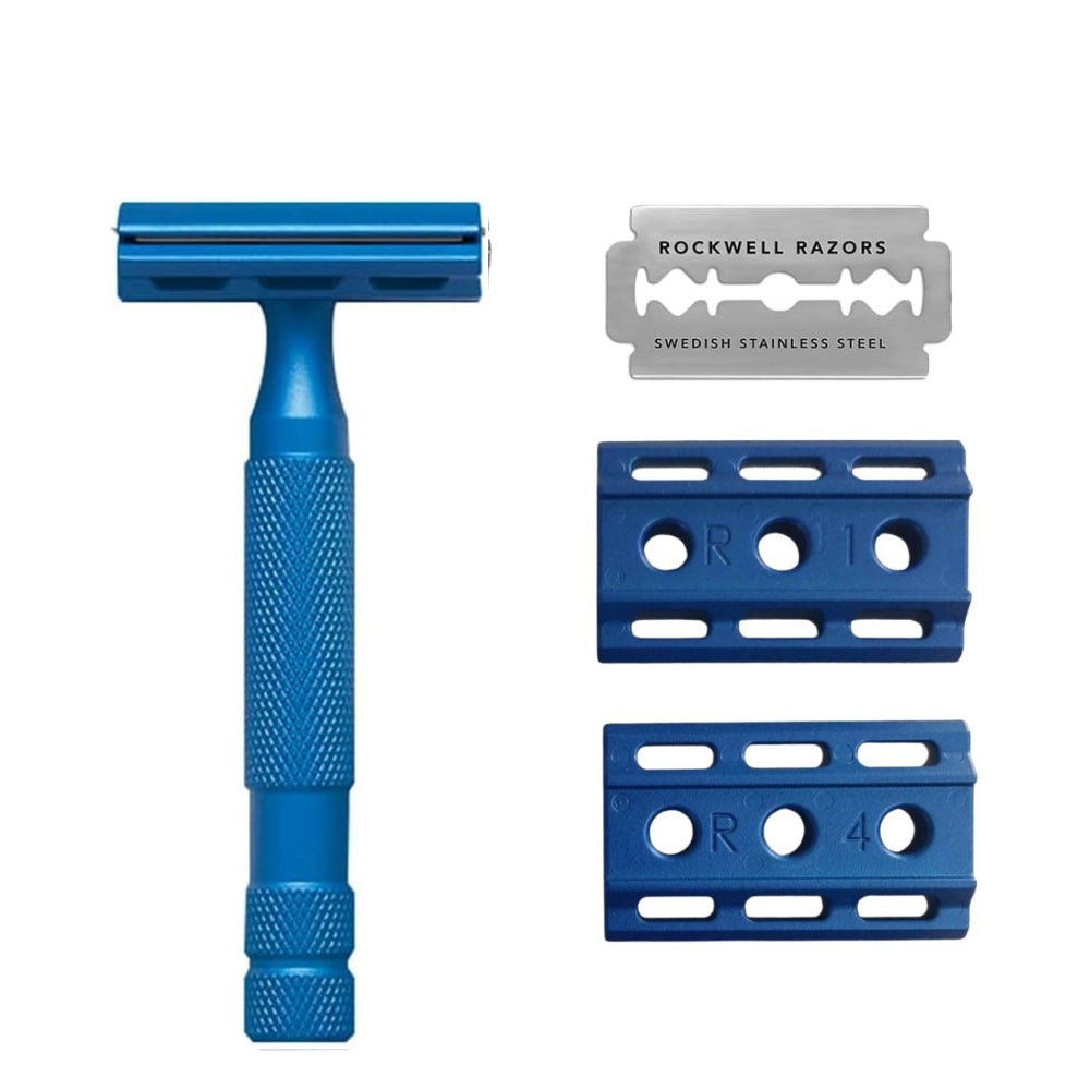 Rockwell Razors - 6S Adjustable Safety Razor - Blue – Blades Barbier