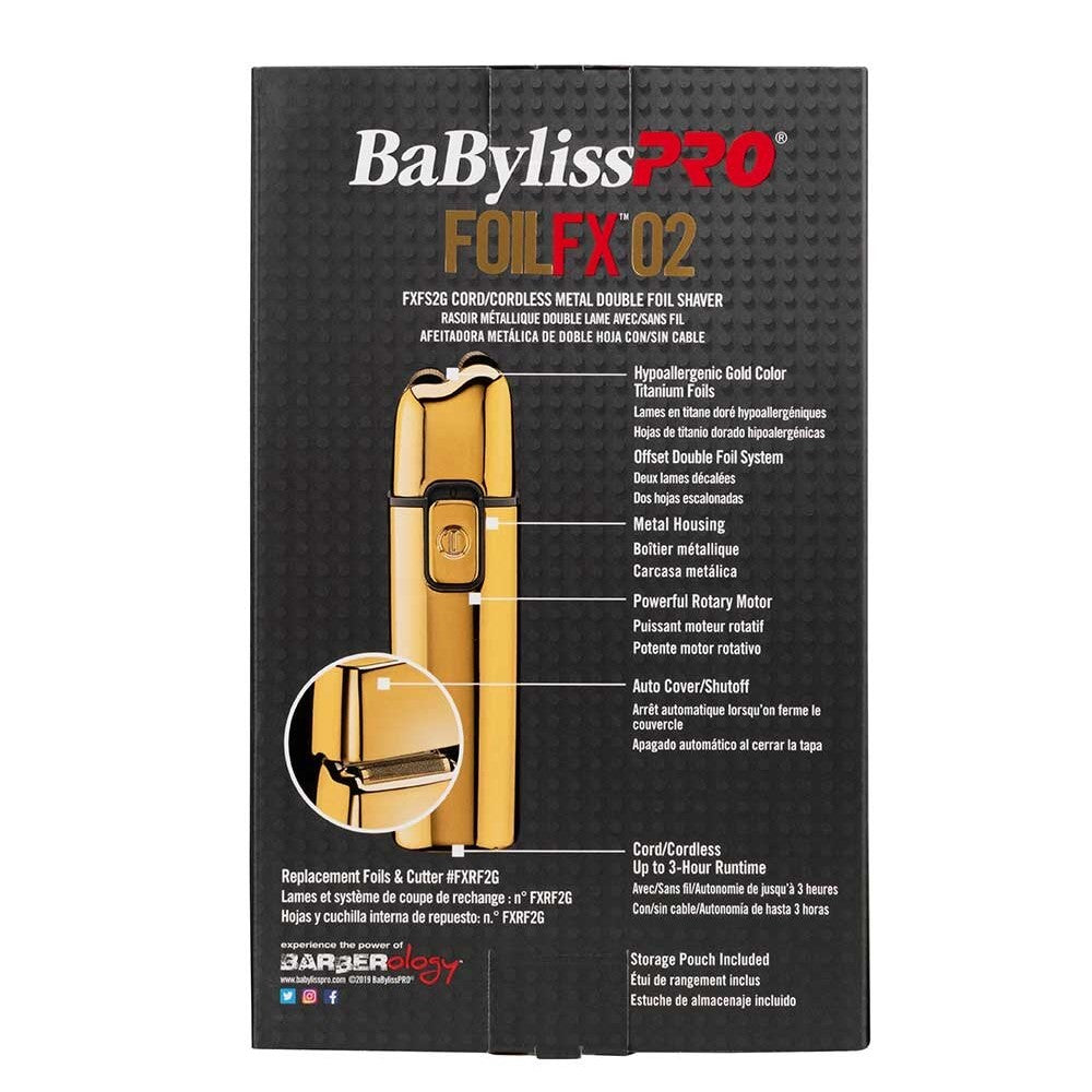 FoilFx02 Cordless Metal Double Foil Shaver - Gold