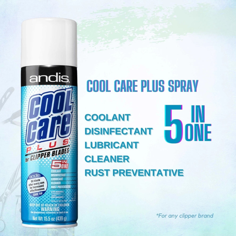 Andis - Liquide de refroidissement 5 en 1 en pot "Cool Care Plus" - Pour lames de tondeuses (439g/15.5oz)
