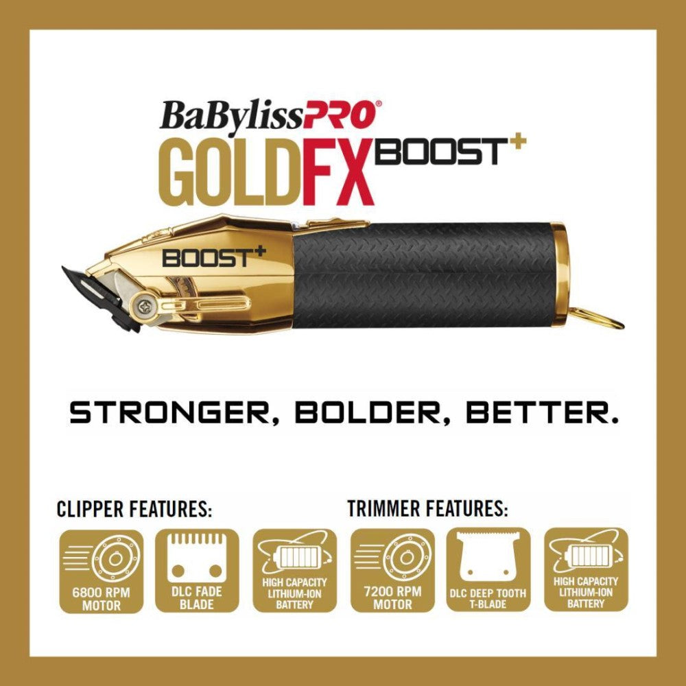 Tondeuse métallique sans fil avec pile lithium-ion FX870GBP Boost+ - GoldFX