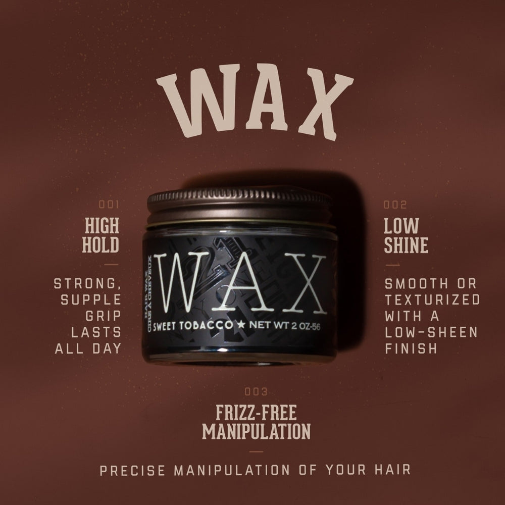 18.21 Man Made - Cire coiffante "Sweet Tobacco Hair Wax" - Tenue forte, fini satiné (56.7g/2.0oz)