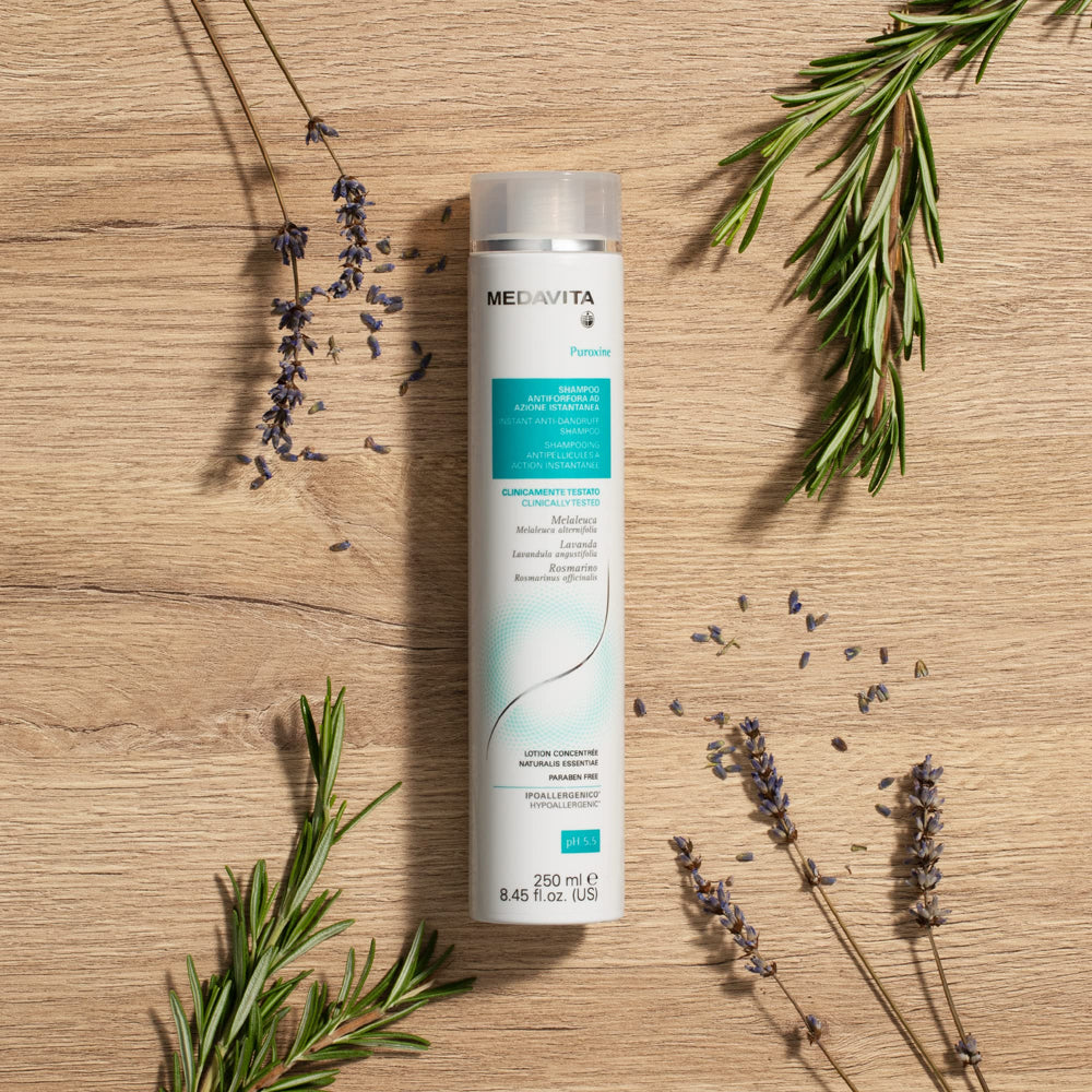 Ensemble "Solution Antipellicules Puroxine" Shampoing et Lotion purifiante pellicules libres - Pour cuir chevelu avec problème de pellicules (250ml/8.45oz et 100ml/3.38oz)