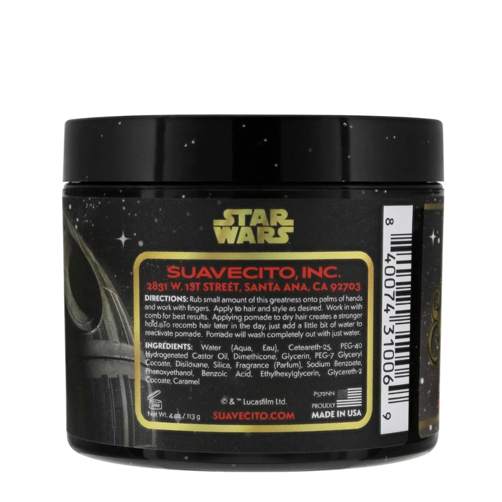 Suavecito X Star Wars - Pommade "Original Hold" Édition Darth Vader Dark Side - Tenue et brillance moyenne (113ml/4.0oz)