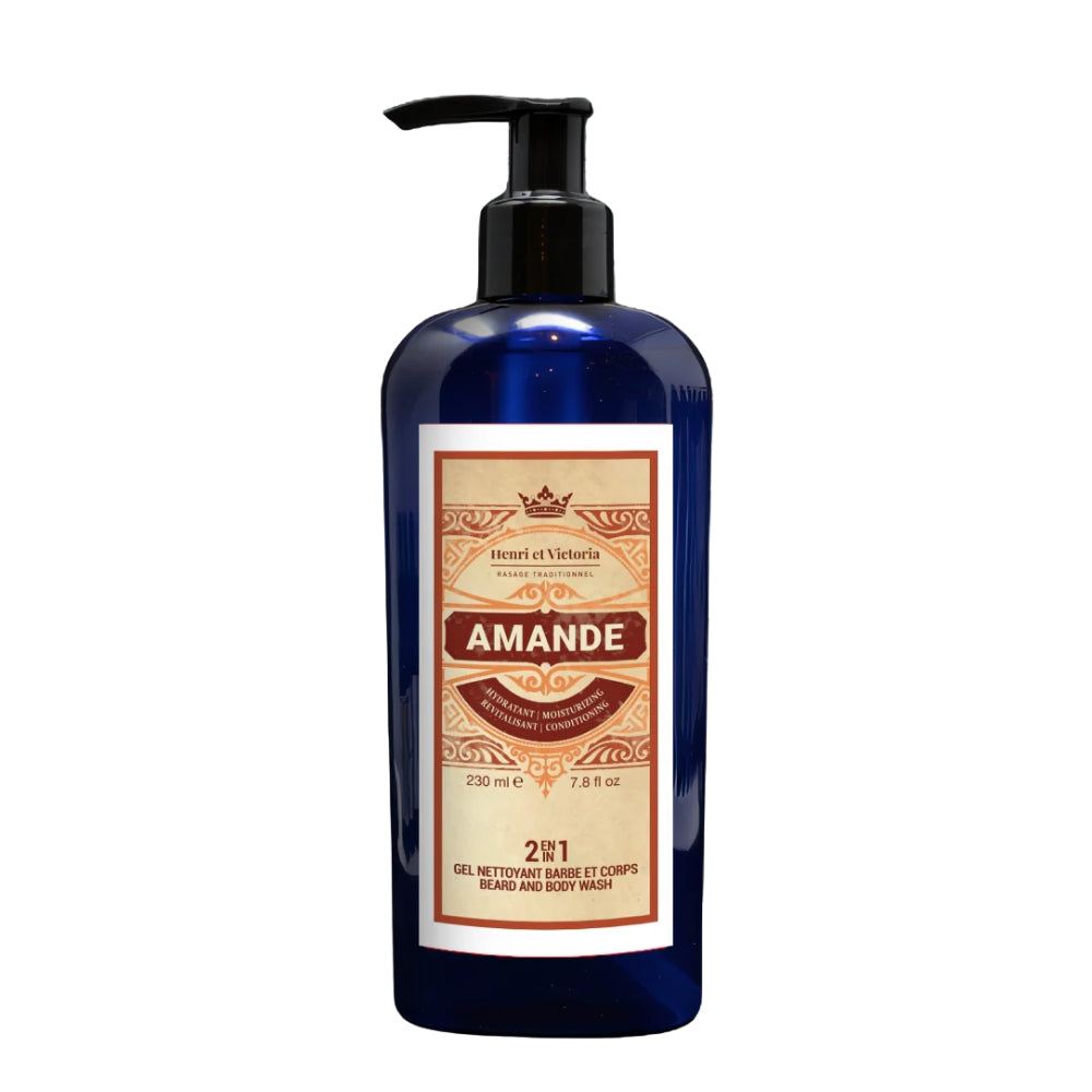 Gel nettoyant 2 en 1 barbe et corps "Amande" (228g/8.0oz)