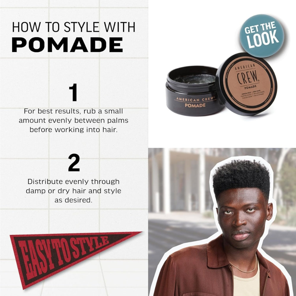 Cire coiffante "Pomade" - Tenue moyenne et brillance élevée (85g/3.0oz)
