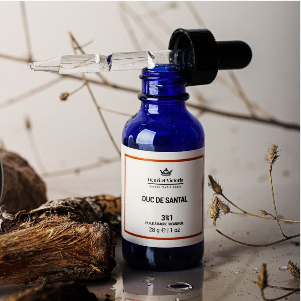 Huile à barbe 3 en 1 "Duc de Santal" (28g/1.0oz)