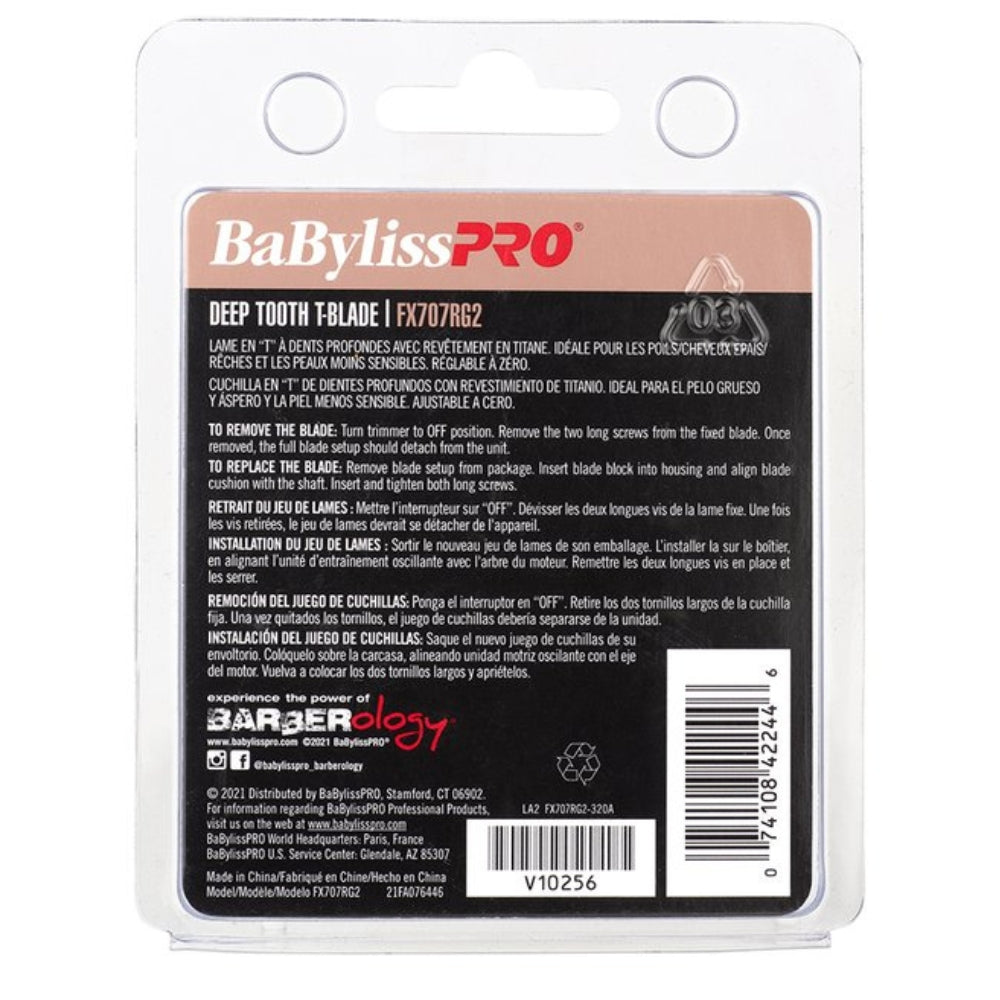 Lame de rechange pour tondeuse FX787 Lame en T à dents profondes de 2mm "FX707RG2" Titanium - Rose or