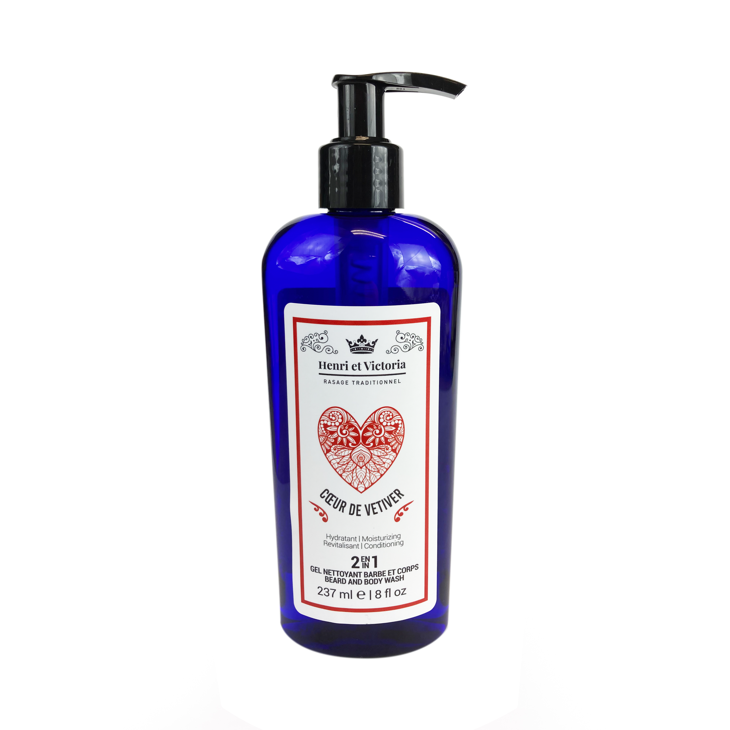 Gel nettoyant 2 en 1 barbe et corps "Coeur de Vetiver" (228ml/8.0oz)