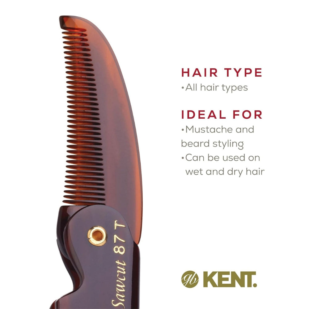 Peigne de poche pliant pour barbe et moustache (117mm/4.6") - 87T