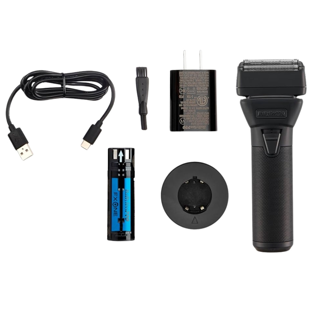 Rasoir à double grille métallique à batterie interchangeable Système FXONE "FX79FSMB" - BlackFX