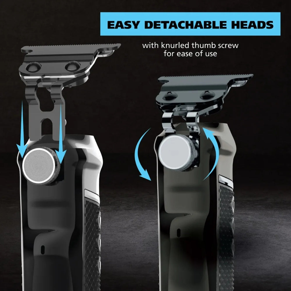 Tondeuse sans fil "Pro Series High Visibility Trimmer" avec 3 têtes interchangeables et 8 guides de coupe - Noir