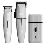 JRL Professional - Trio Tondeuse "2020C-B", tondeuse de finition "2020T-B" et le rasoir "SH2301" sans fil avec pile lithium-ion "Ghost Collection #2" - Ghost