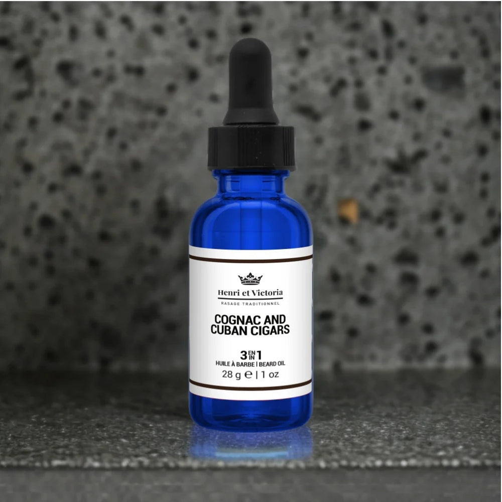 Huile à barbe 3 en 1 "Cognac and Cuban Cigars" (28g/1.0oz)
