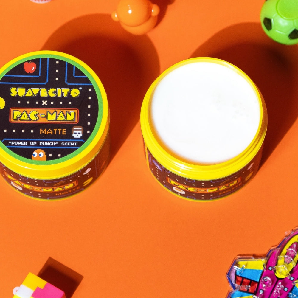 X Pac-Man - Pommade d'argile "Matte Pomade" Édition Power Up Punch - Tenue moyenne, fini mat (113ml/4.0oz)