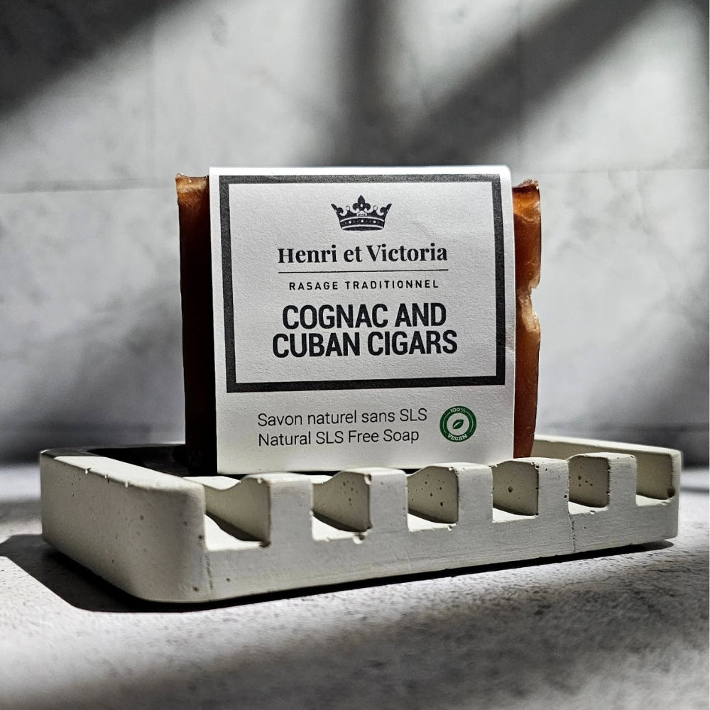 Savon en barre à l'huile d'olive "Cognac and Cuban Cigars" (114g/4.0oz)